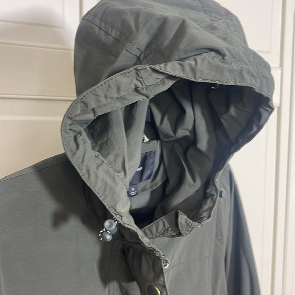 J.Crew Womens Olive Green Full Zip Snap Drawstring Hooded Cargo Utility Jacket S - Picture 7 of 12